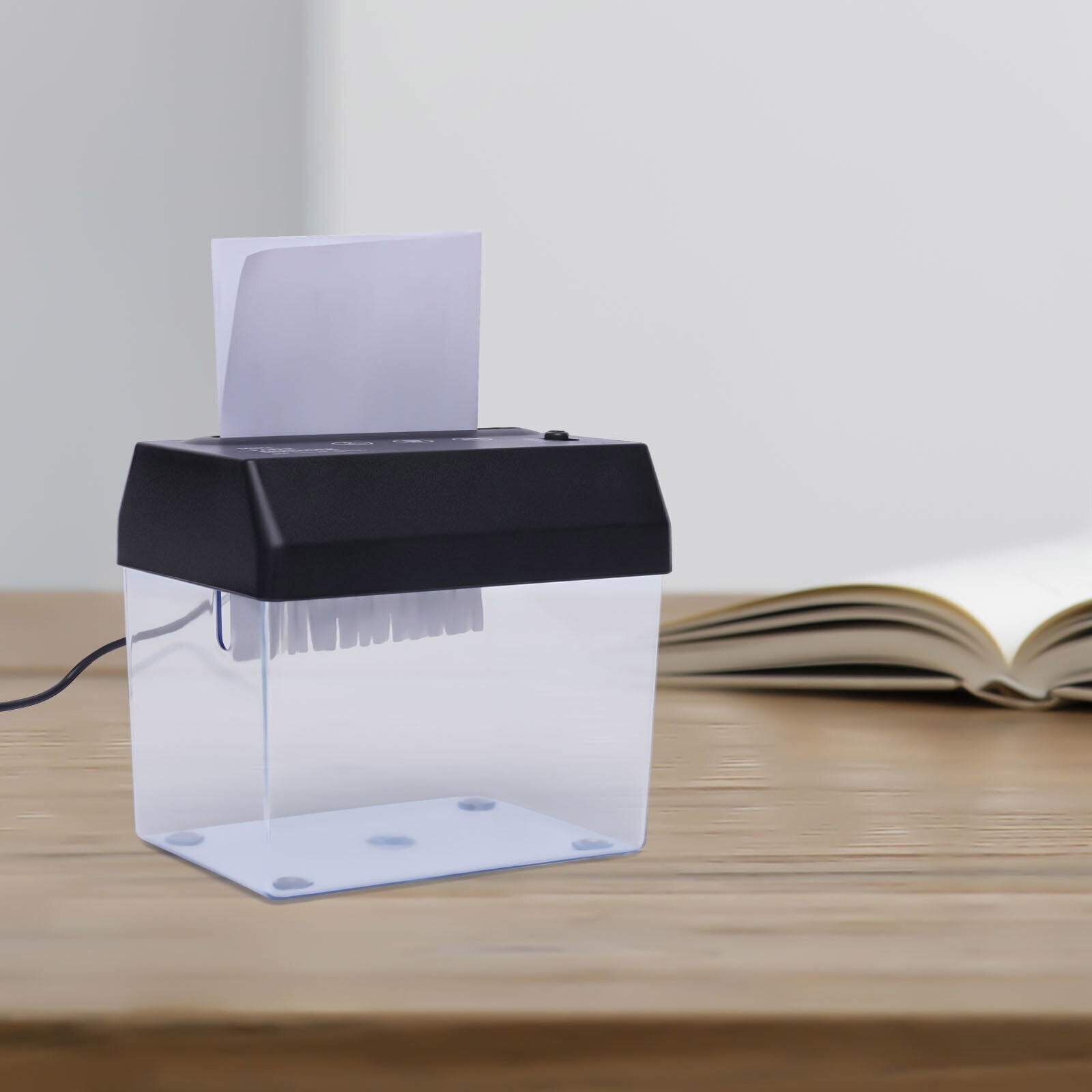DENEST Portable Electric Paper Shredder Desktop Small Tool USB Strip Cutting Machine