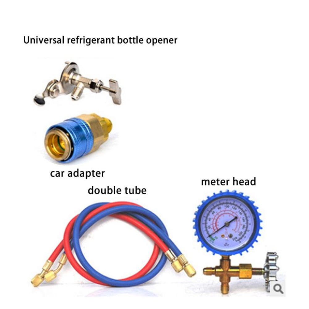 Virwir R22 R13 4A R4 10A Refrigerant Household Car Air Conditioning Fluoride Adding Tool Kit Freon Common Cool Gas Meter Car Air Conditioning Freon Common Cool Gas Meter
