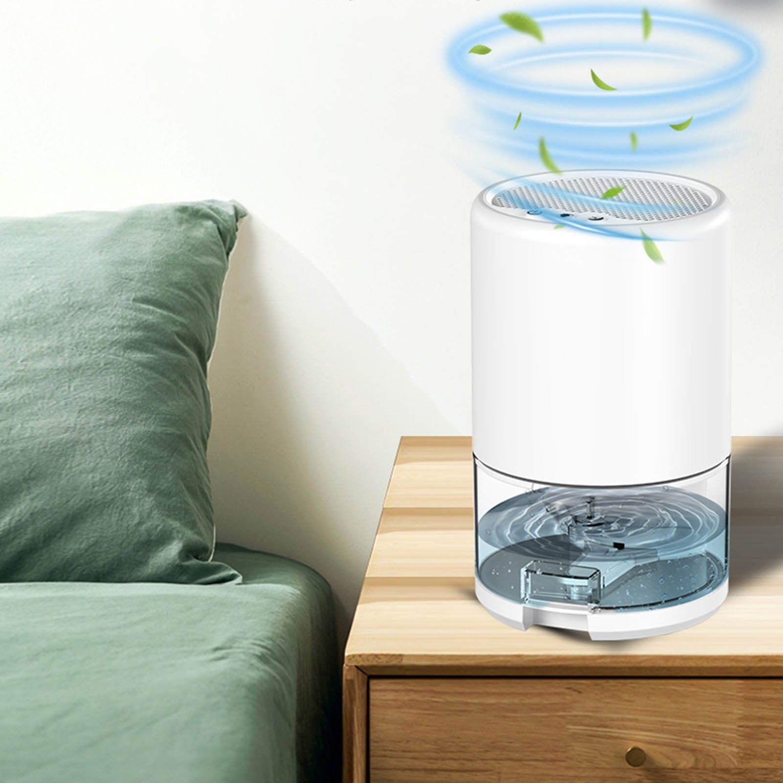 WGOUP Dehumidifiers For Home, 280 S Q.ft Quiet Dehumidifier, Portable Small Dehumidifier With Color Lights, Remove Humidity In Basement, Bedroom, Bathroom, RV, Closet,One Size