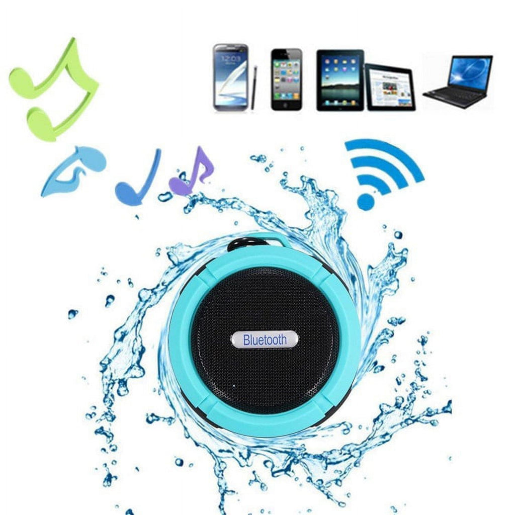 C6 Portable Bluetooth Speaker,Wireless Portable Mini Speaker,Waterproof Bluetooth Speaker,Loud HD Sound,Shower Speaker with Suction Cup & Sturdy Hook,Compatible with IOS,Android,PC,Pad