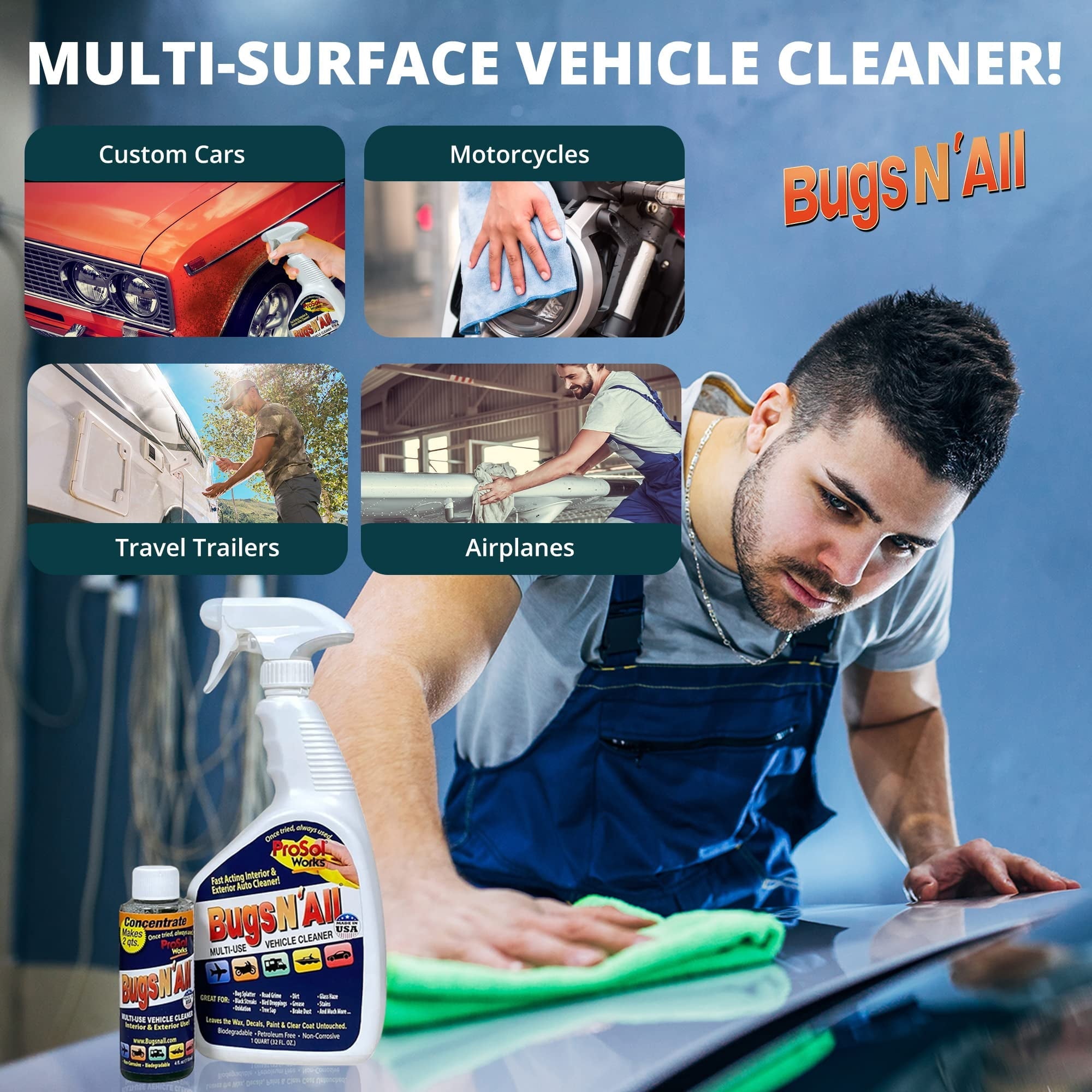 ProSol Works Bugs N All - Bug and Tar Remover Car Detailing Product, 4 oz
