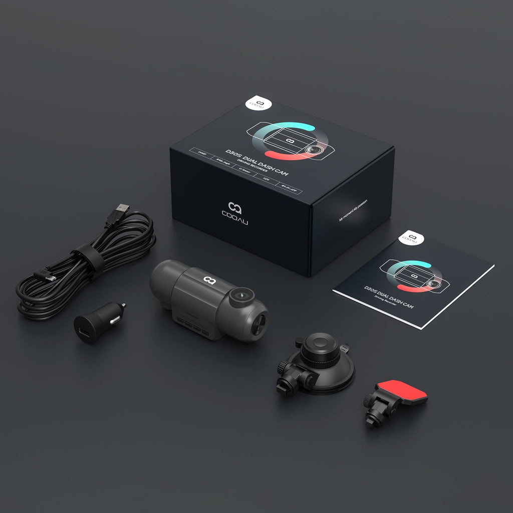 Dash Cam WiFi 2.5K Dual Dash Cam Front and Inside, Parking Mode, Loop Recording Dash Camera Driving Recorder with GPS and Speed