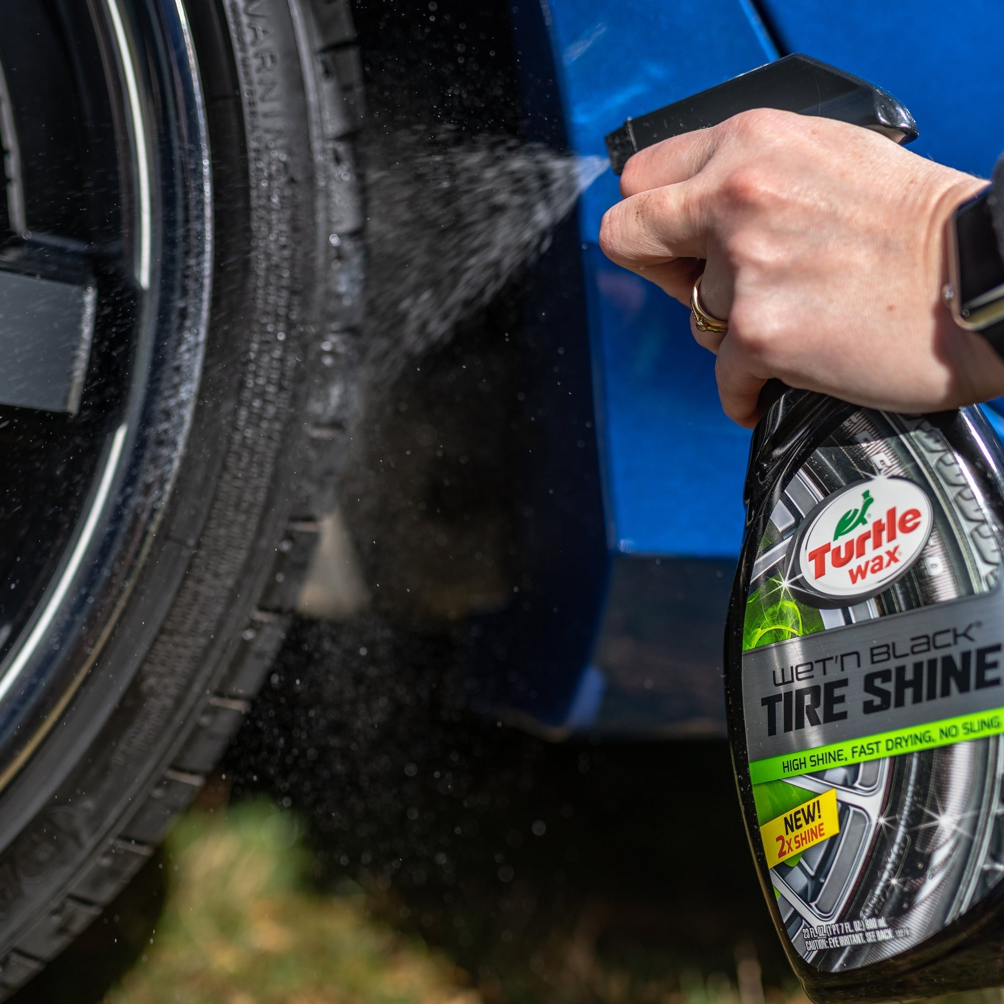 Turtle Wax 50804 Wet 'N Black Tire Shine Trigger, 23 oz