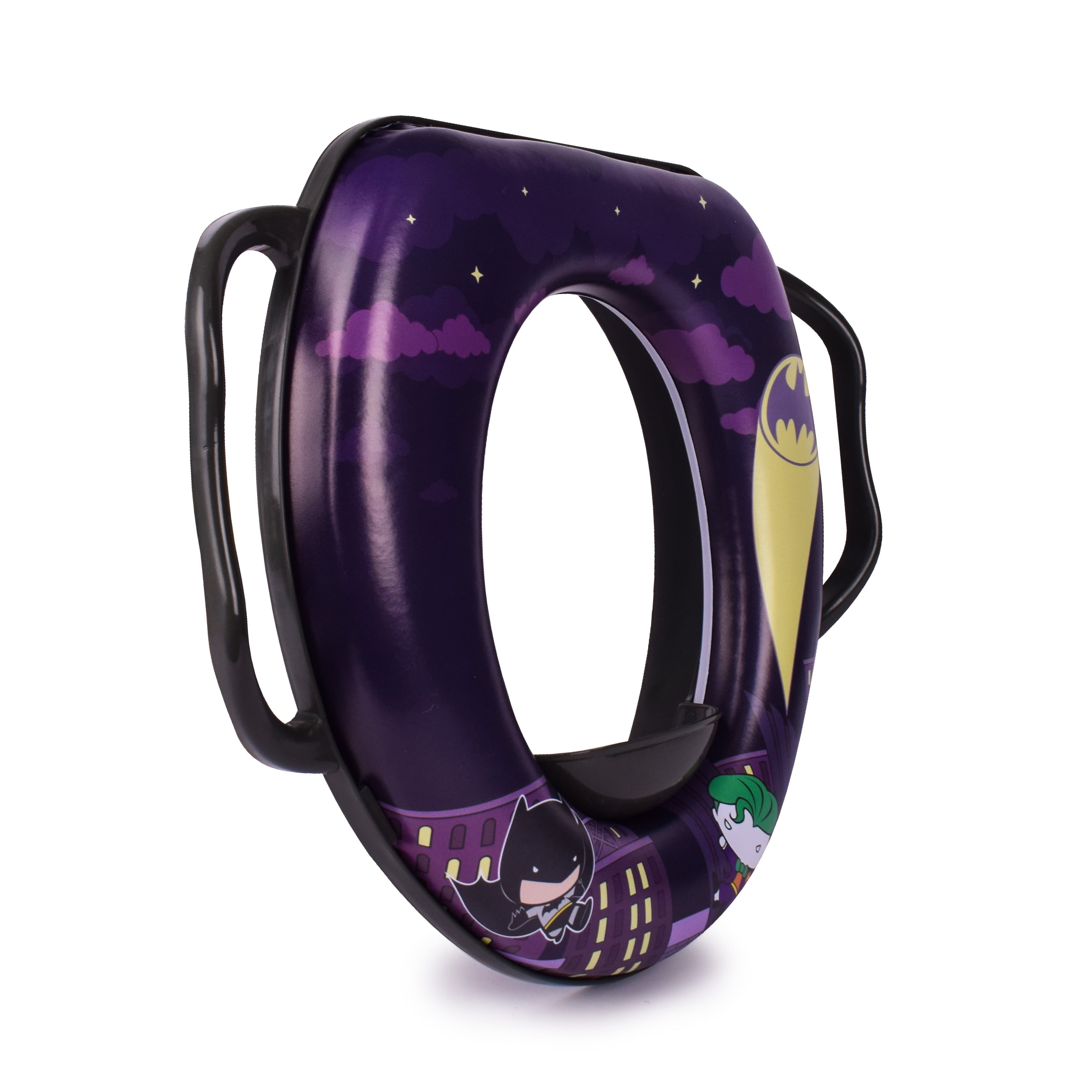 DC Comics Batman Soft Potty Training Seat,  Storage Hook and Handles - Toddlers 12+ Months, Unisex