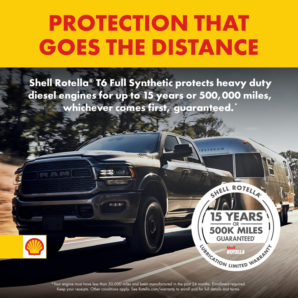 Shell Rotella T6 Full Synthetic 5W-40 Diesel Engine Oil, 1 Gallon