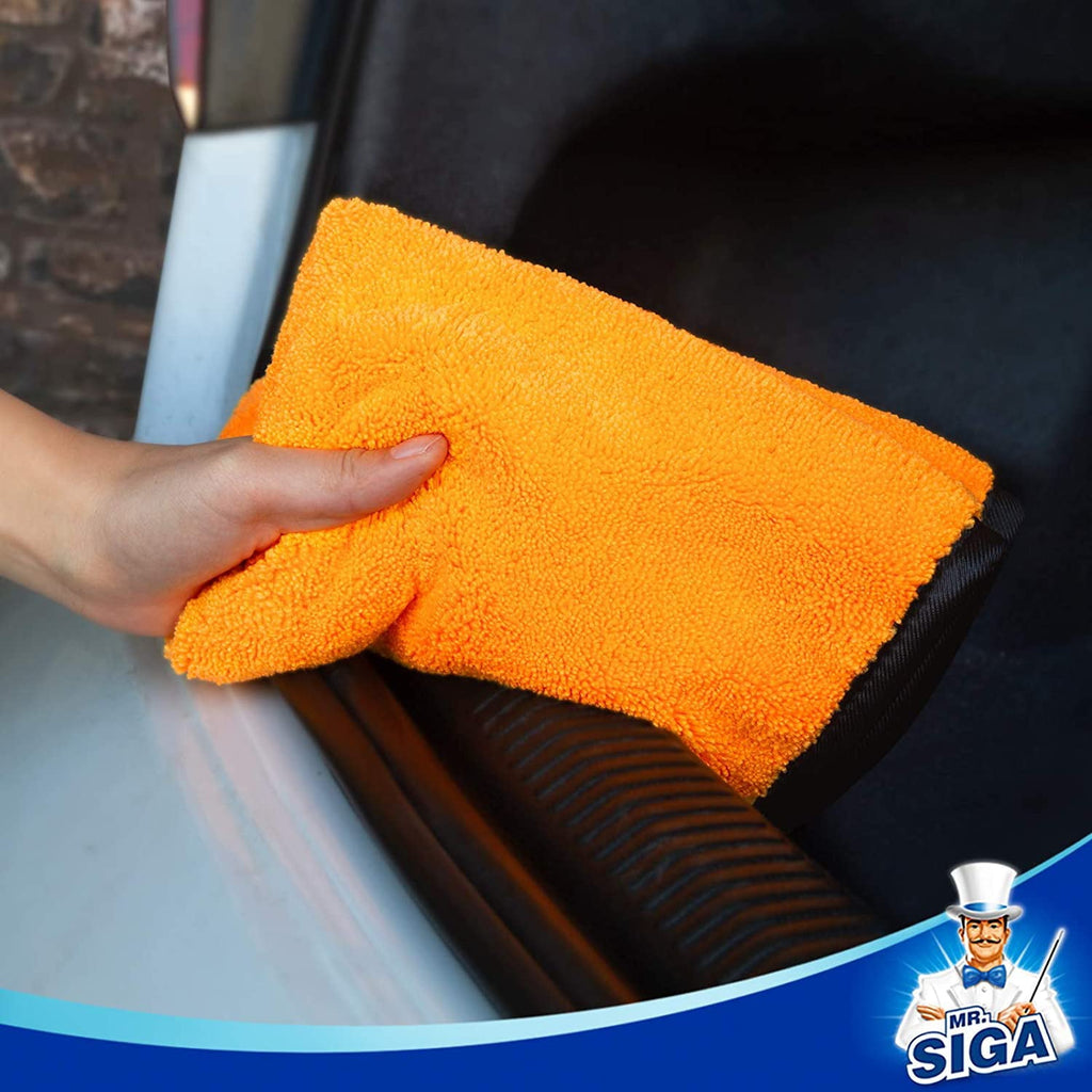 MR.Siga Premium Microfiber Clothes for Household Cleaning, Car Washing Towels, 15.7 x 23.6 inch, 3 Pack