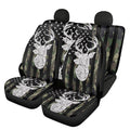 FKELYI Set of 5 American Flag Camo Deer Car Seat Cushion Covers for Women Men,Fit Almost Car Auto Sedan Truck SUV,Comforteable Fabric Split Bench Saddle Blanket Auto Interior Protectors