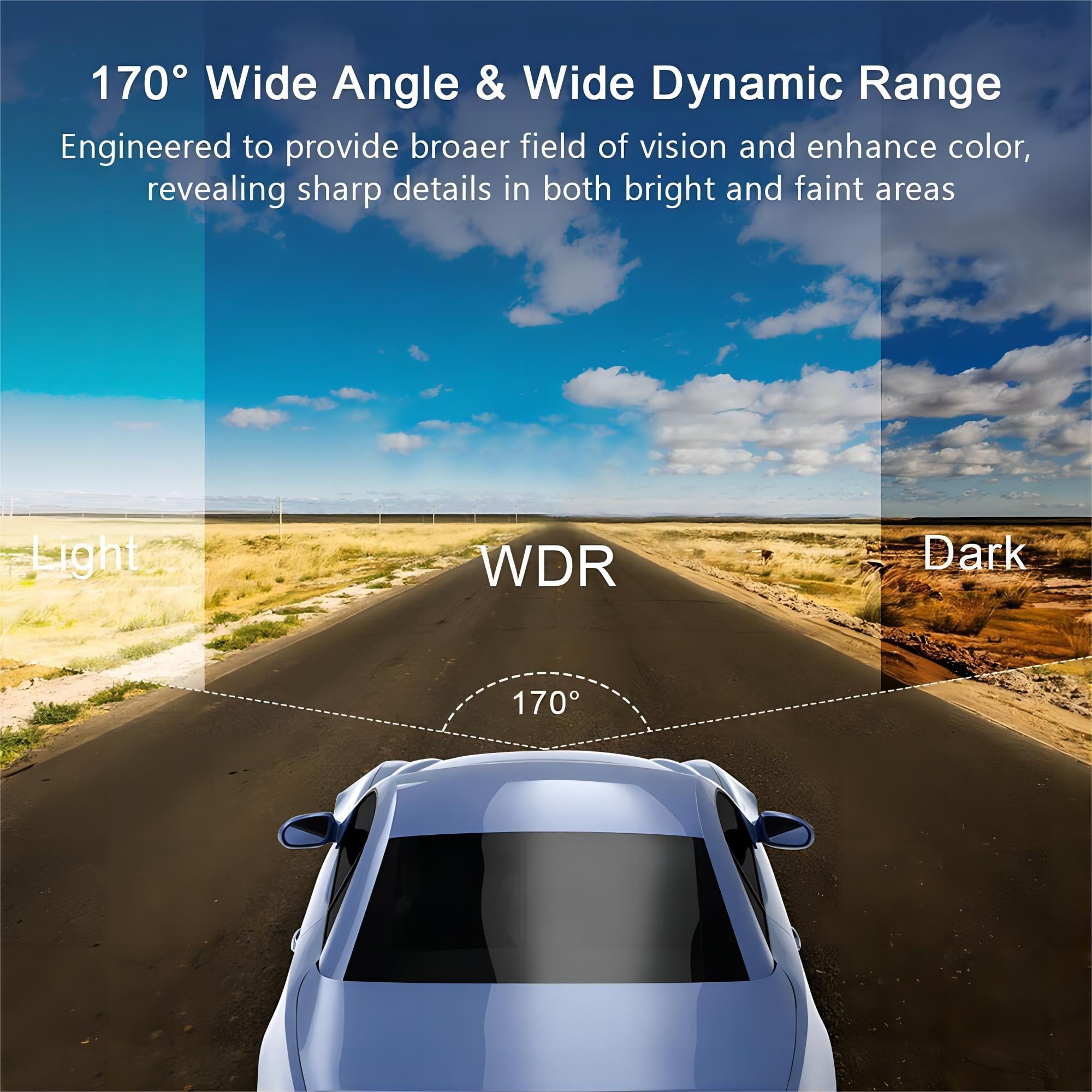 Hanru 1296P HD Dash Cam Front and Rear Dual Dashcam, Dash Camera, 4-inch Touch Screen LCD Display Car Camera, Night Vision, Parking Mode, G-Sensor, Loop Recording, 170° Wide Angle DVR Recorder