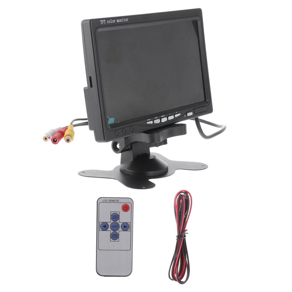 7" TFT LCD Backlight Color Mirror Monitor for Car Reverse Rear View Backup Camera Car DVD Serveillance Camera (Black)