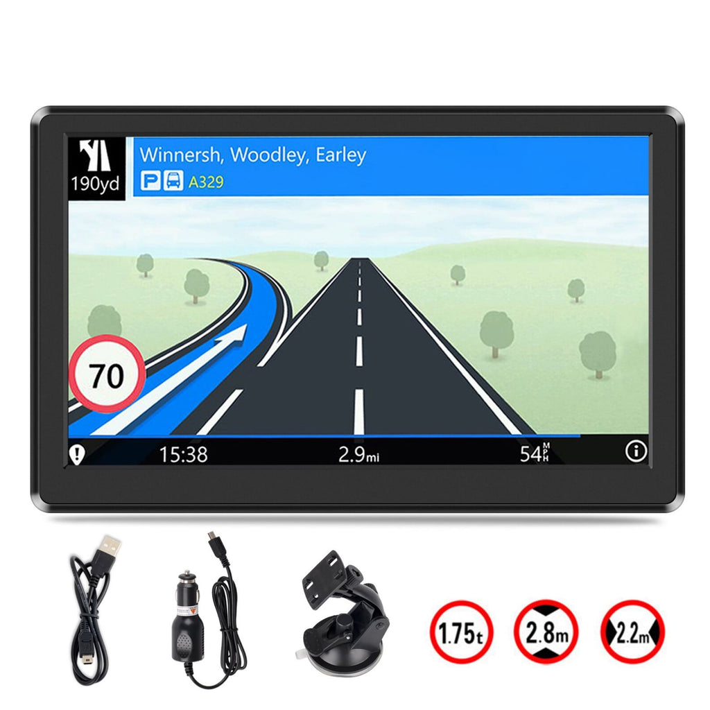 7 inch XGODY Truck GPS Navigation for Car 256M+8G Trucker GPS for Car Sat Nav, Latest 2023 Map(Lifetime Free Update) Sun Visor