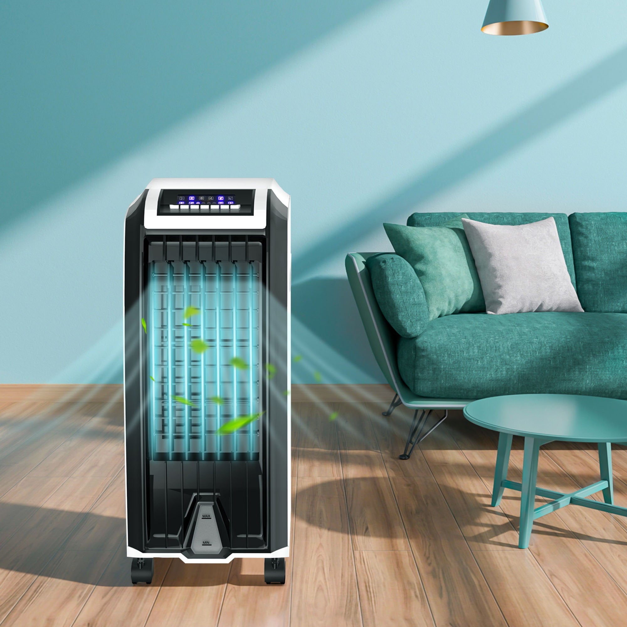 Gymax Portable Cooler Fan Air Evaporative with Remote Control Casters Home Office