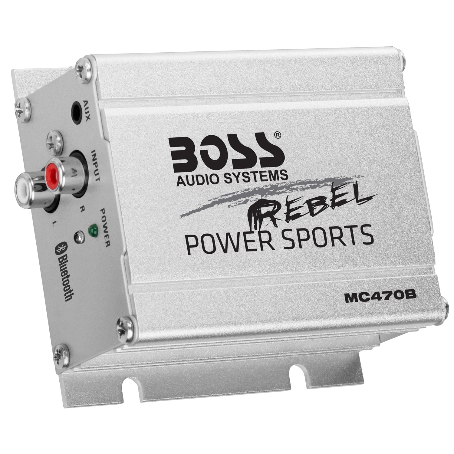 Boss Audio Systems MC470B 3 inch Motorcycle Speakers and Amplifier Audio Sound System – Bluetooth 2 Channel Amplifier, Weatherproof, Volume Control, ATV UTV Compatible, for Stereo, Tweeters