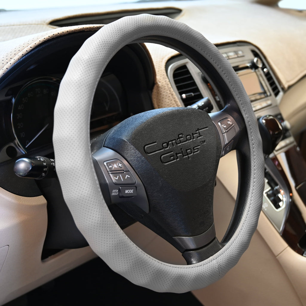 Comfort Grips Steering Wheel Cover - Racing Grip Small (13.5 - 14.4) Grey