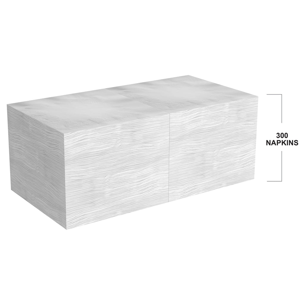 Vanity Fair Everyday Disposable Paper Napkins, White, 300 Count