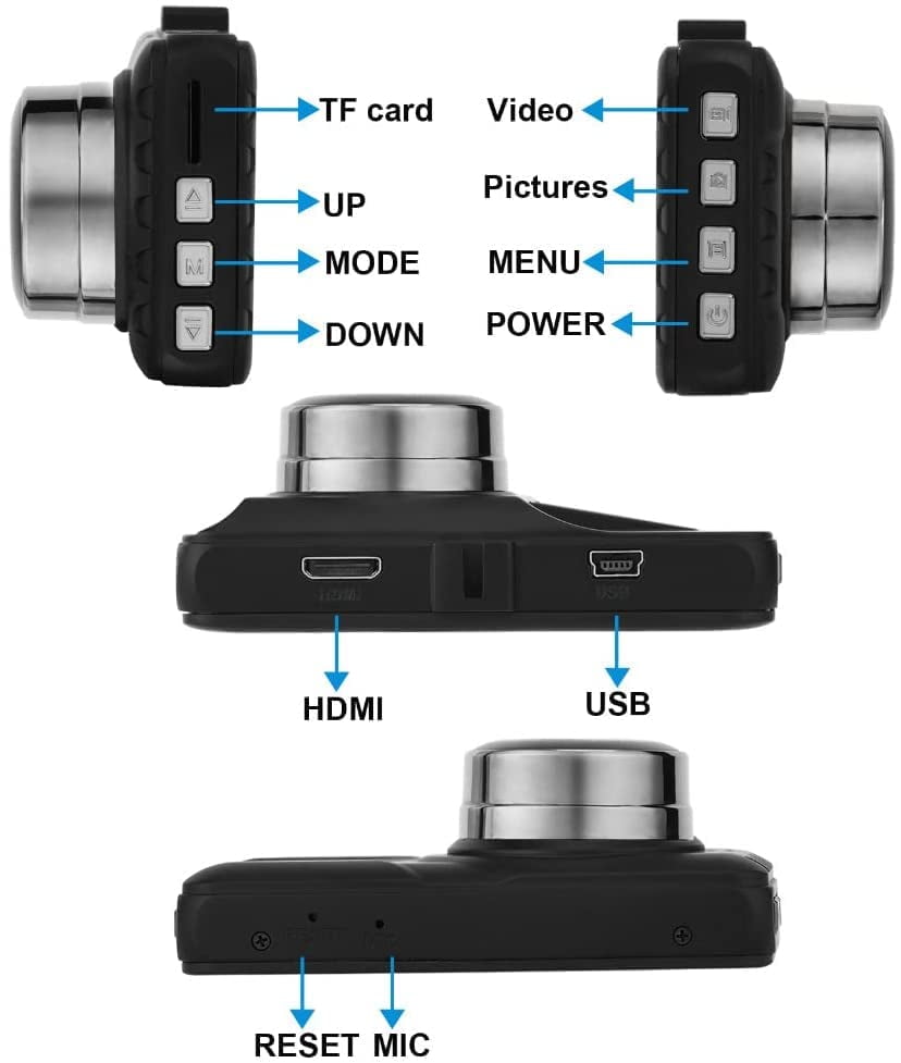 SEREE Dash Cam for Cars 1080P FHD Dash Camera 3 Inch Driving Recorder Dashboard Camera with 170 Degree Wide Angle Super Night Vision WDR Loop Recording with 16 GB Card