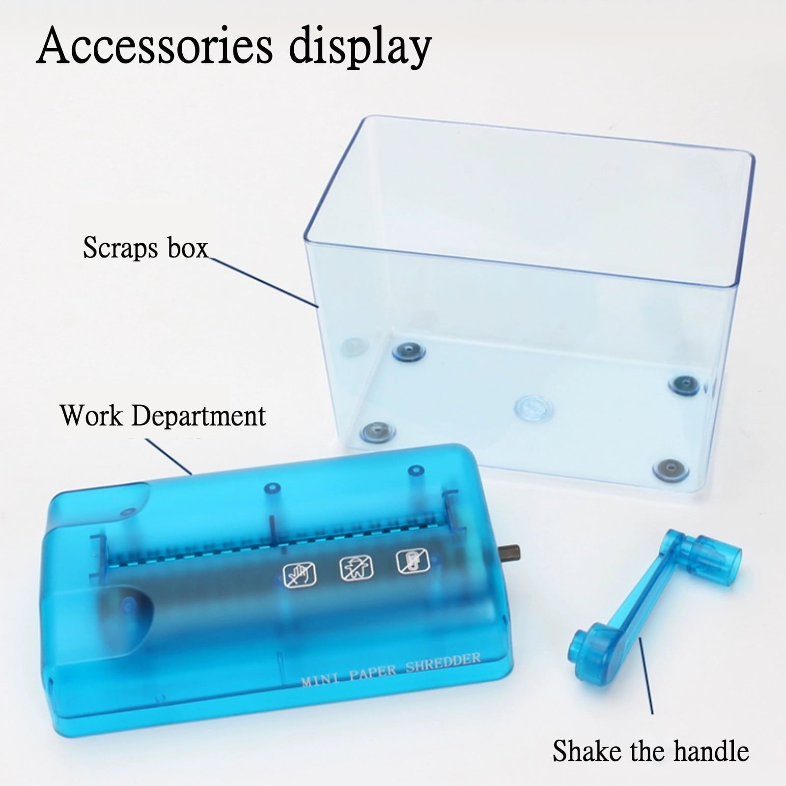 SuoKom Mini Hand Shredder Portable Paper Shredder A6 Manual Shredder Documents Paper Documents Cutting Tool Shredders on Clearance