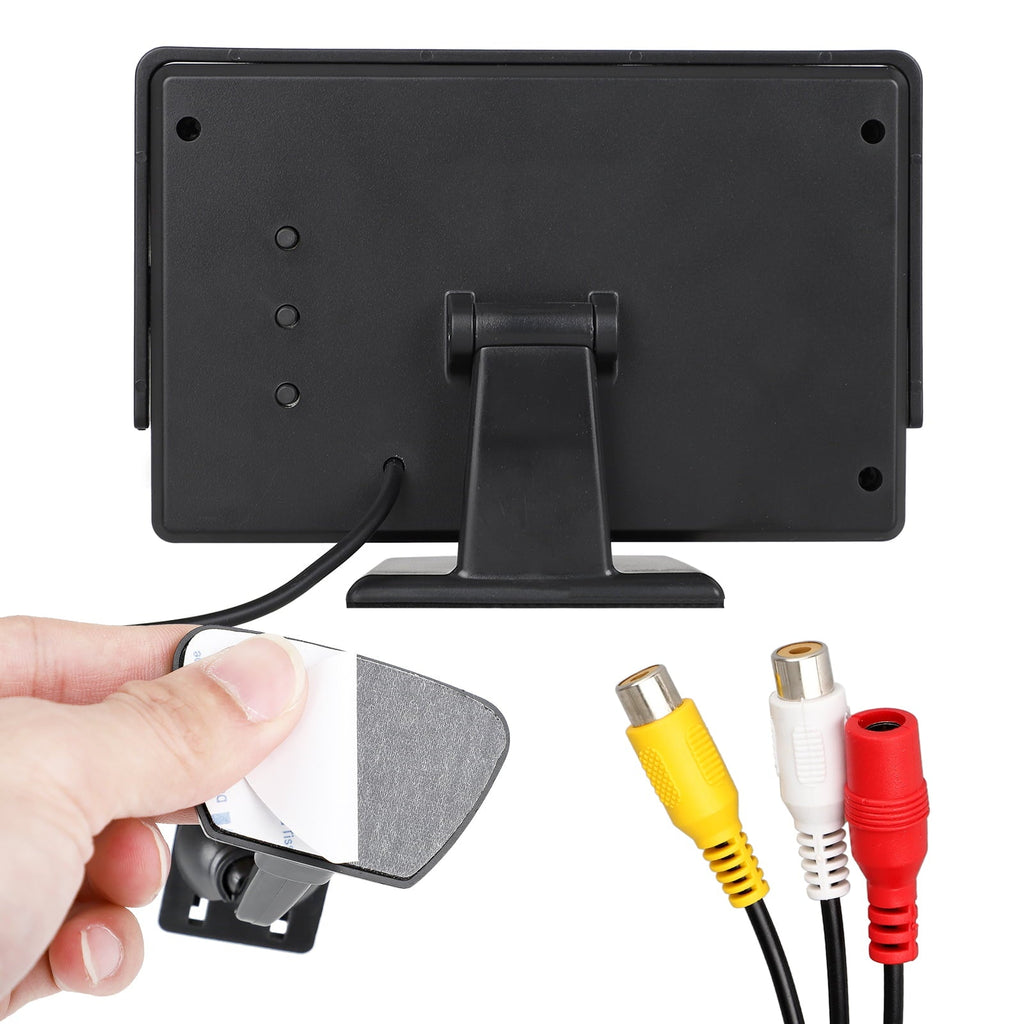 EEEkit Backup Camera and Monitor Kit, Waterproof HD Night Vision Reverse Cam with 7 IR LED Lights, 4.3" Display Monitor for Car, Universal for Vehicle, SUV, Van, Camper