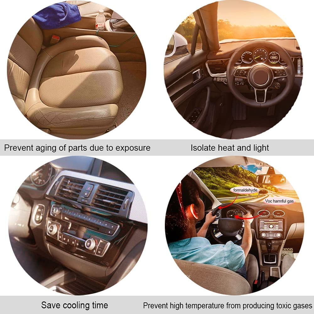 Home Times Windshield Sun Shade,Summer Foldable Umbrella Car Sun Shade Cover for Car Front Window (Heat Insulation Protection),Trucks/Cars/Auto Windshield Covers  (57*31'',Large,Silver)