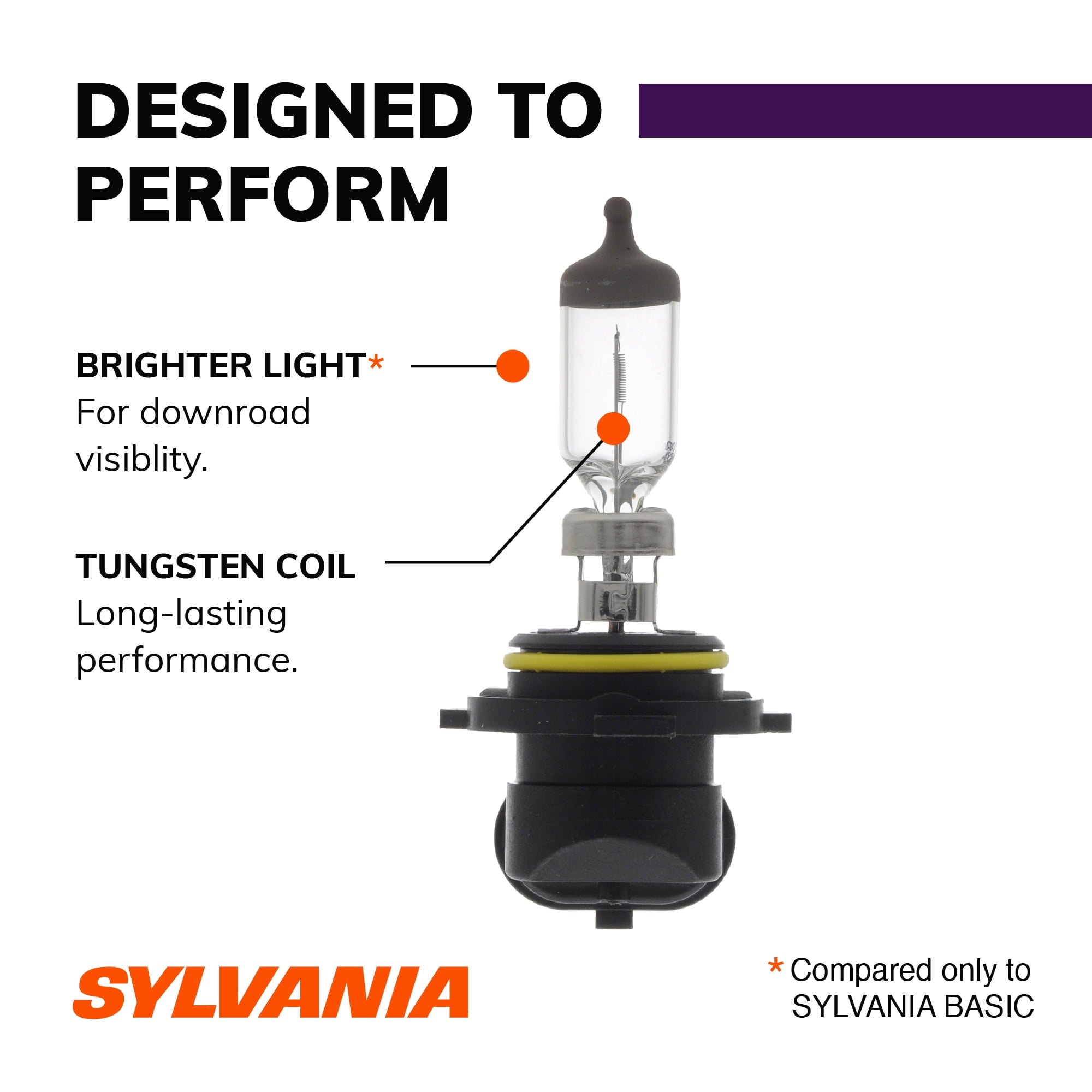 Sylvania 9006 XtraVision Halogen Headlight Bulb, Pack of 2.