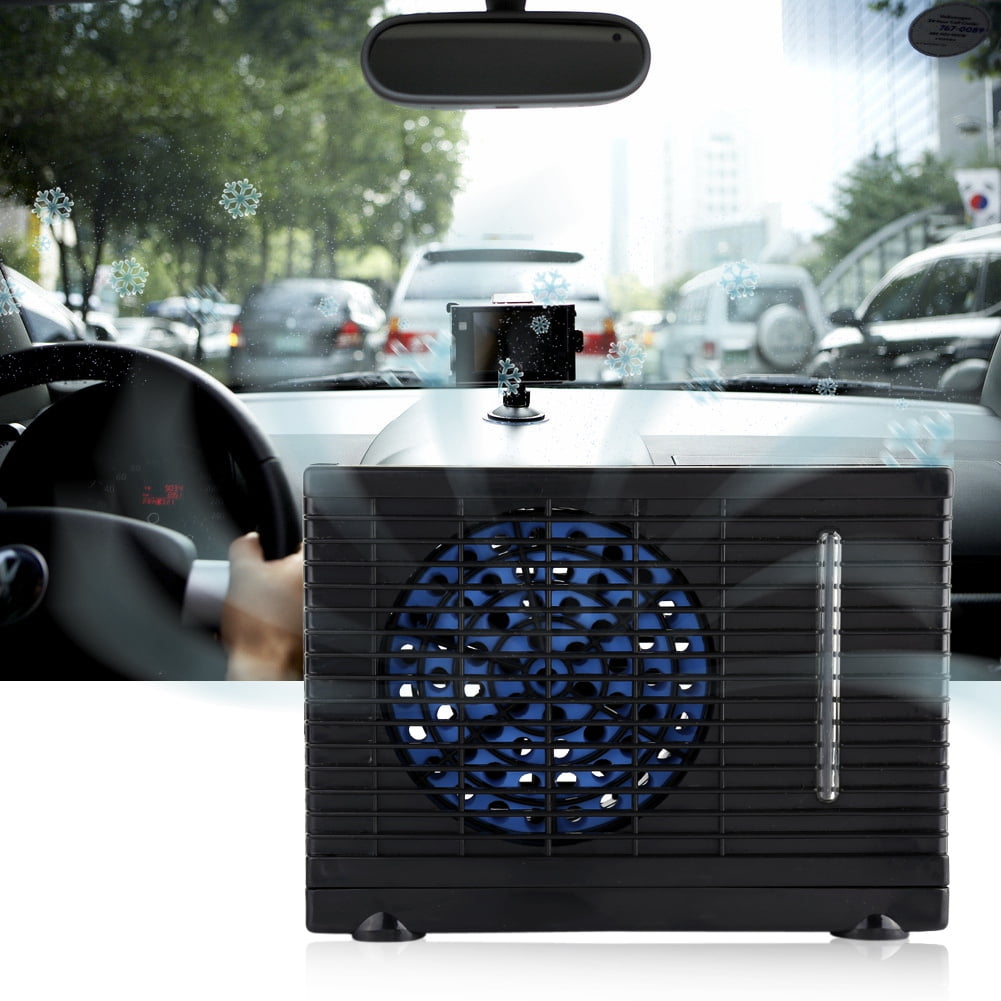 Mgaxyff Evaporative Air Conditioner, Portable 12V Car Truck Home Mini Air Conditioner Evaporative Water Cooler Cooling Fan
