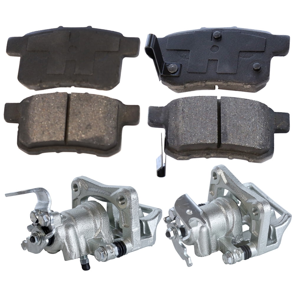 AutoShack Rear Brake Calipers and Ceramic Pads Kit Driver and Passenger Side Replacement for 2008 2009 2010 2011 2012 Honda Accord 2009-2012 2013 2014 Acura TSX 2.4L 3.5L V6 FWD