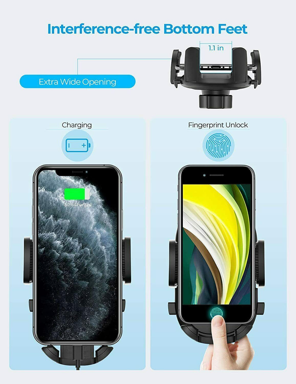 Car Air Vent Mount Cell Phone Holder Dock w/ Stable Clip For iPhone Samsung