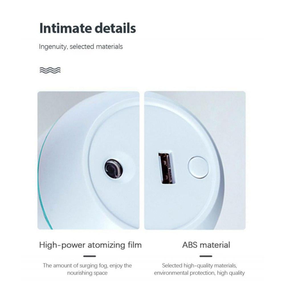 Portable Humidifier, Ultrasonic Warm and Cool Mist Humidifier with Colors Night Light, Small Personal Humidifier for Bedroom Home Desk Office Car Travel, Auto Shut-Off, Super Quiet