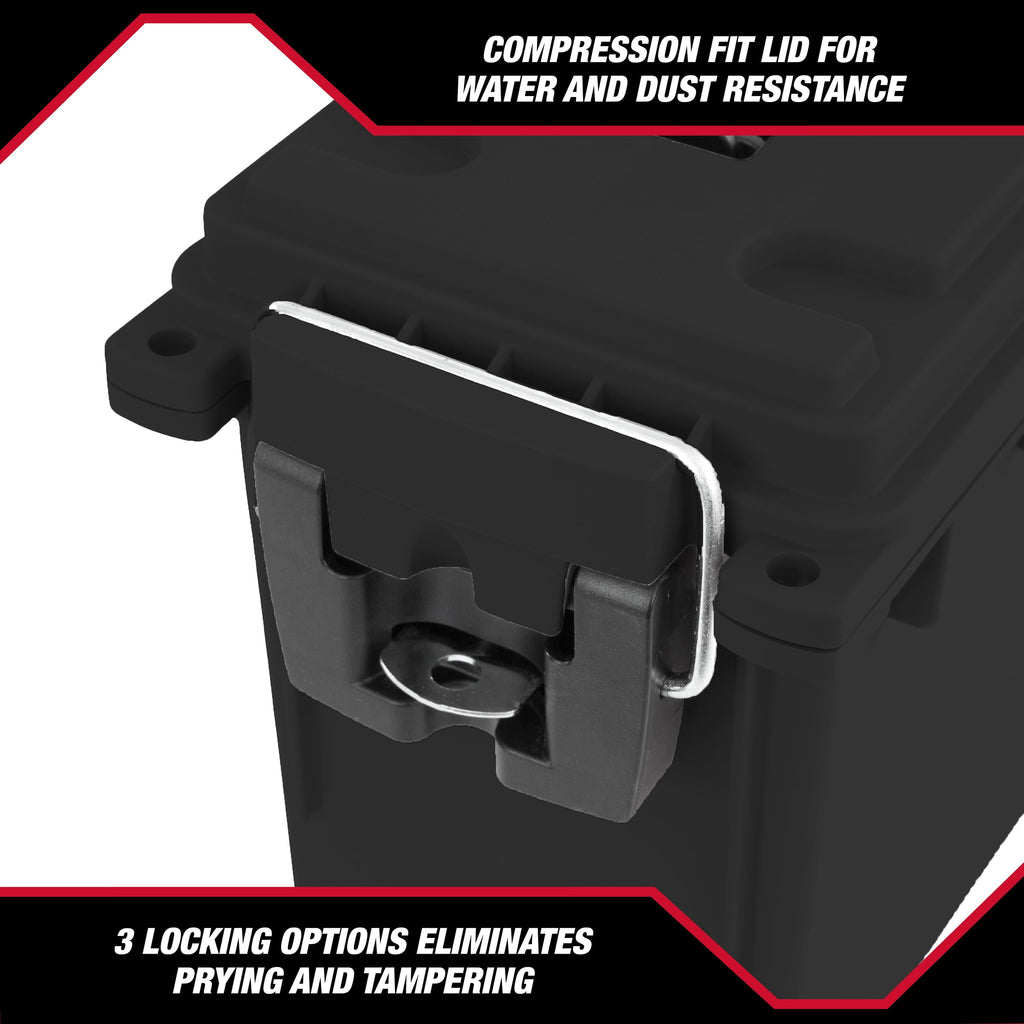 Hyper Tough Black Locking and Stacking Utility Box, Organization box