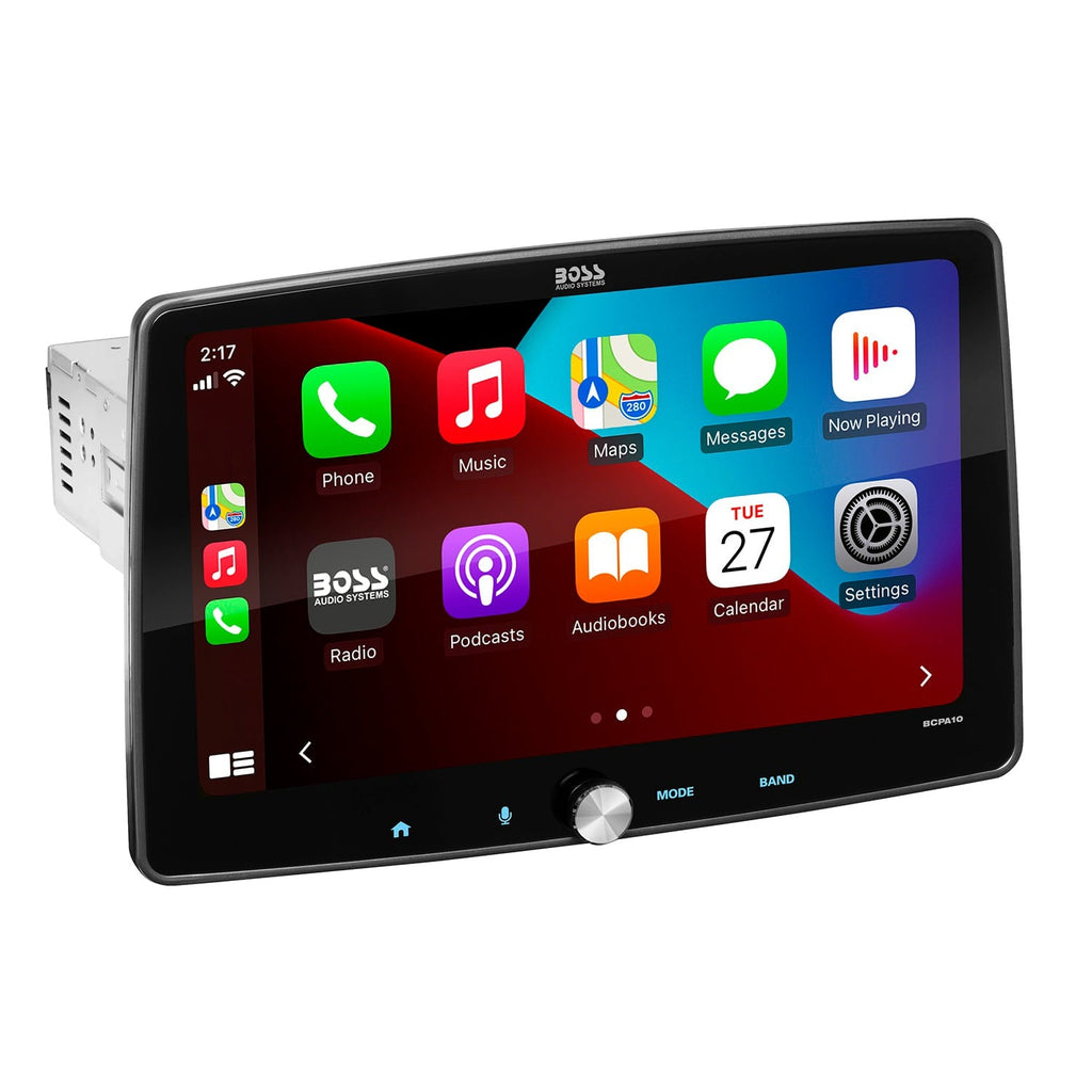 Restored Premium BOSS Audio Systems BCPA10 Car Audio Stereo System Apple CarPlay, Android Auto, 10.1 Inch Single Din, Touchscreen, Bluetooth Audio and Calling Head Unit, No CD Player (Refurbished)