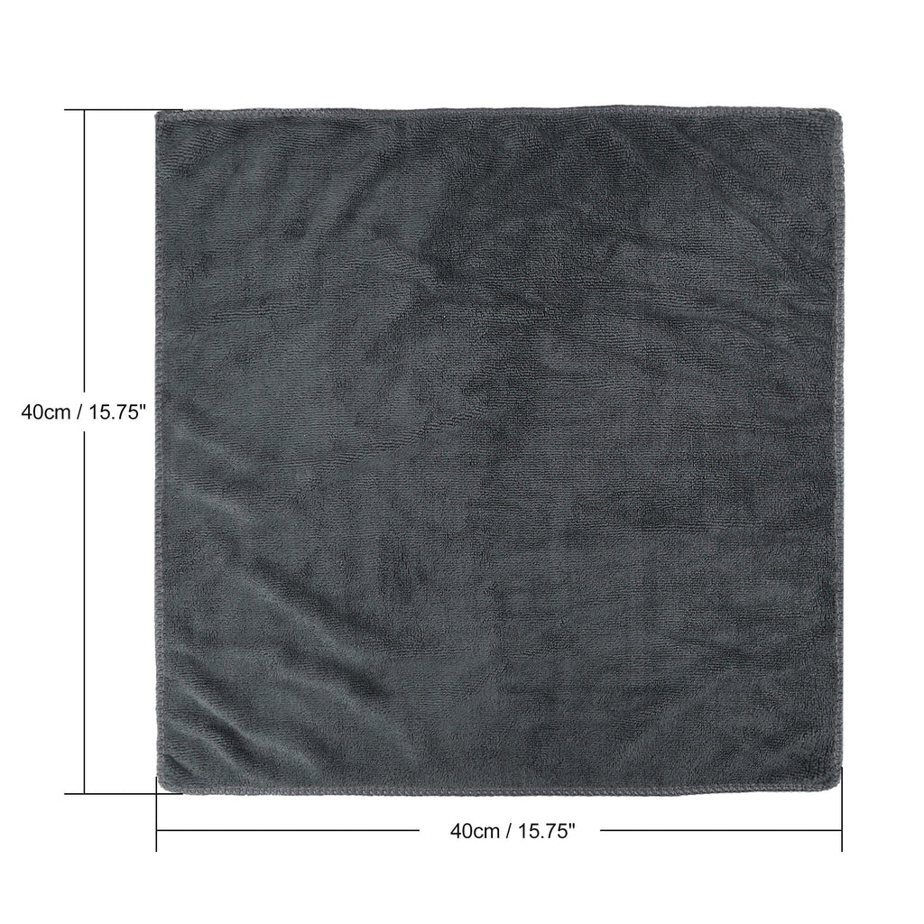 5pcs Gray 300gsm Microfiber Cleaning Cloth Absorbent Car Washing Drying Towel 40 x 40cm