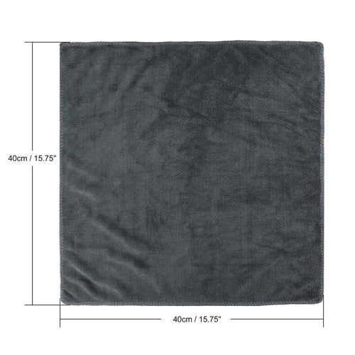 5pcs Gray 300gsm Microfiber Cleaning Cloth Absorbent Car Washing Drying Towel 40 x 40cm