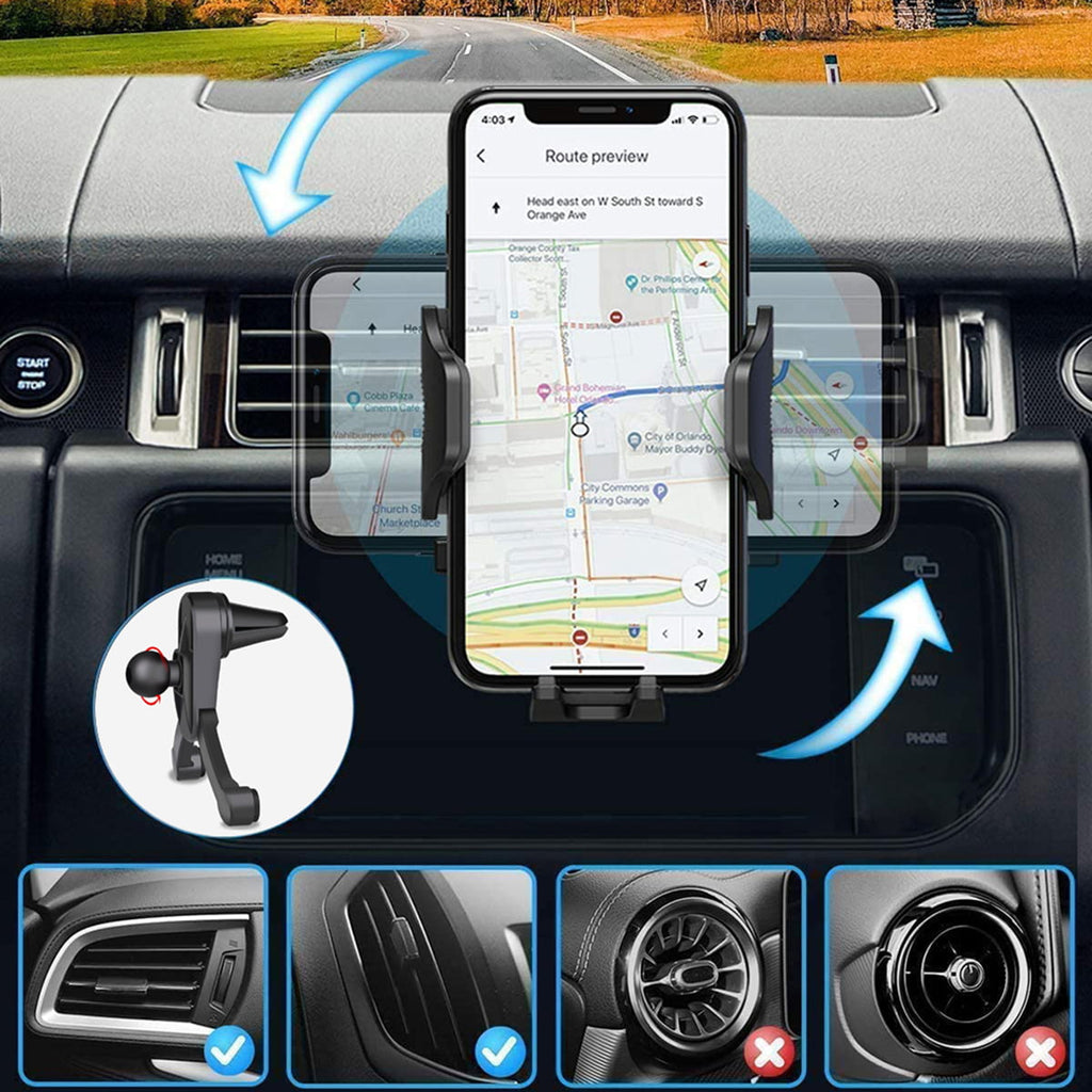 Byseng Phone Mount for Car, Cell Phone Holder for Car Dashboard Windshield and Car Vent 3 in 1, Car Phone Holder Mount for iPhone 14 13 12 Pro Max Samsung All Cell Phones