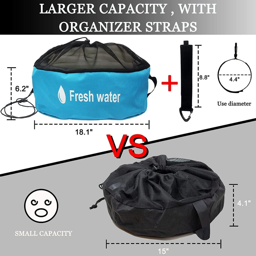 Skywee RV Hose Storage Bags, Camper Accessories, RV Equipment Storage Organizer Bags for Fresh/Black/Water Hoses andElectrical Cords with 3 Strips (3 Pack)