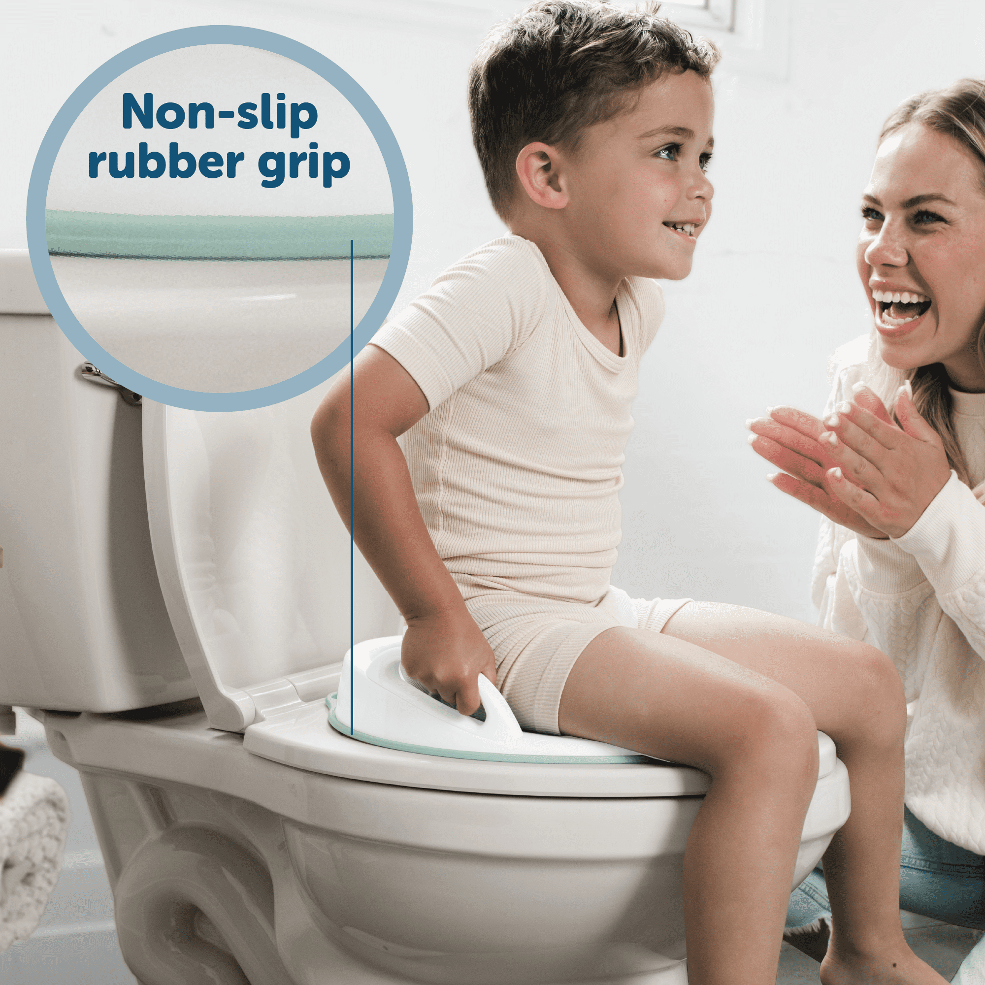 Jool Baby Potty Training Seat with Handles, Unisex, Fits most Toilets, Non-Slip with Splash Guard