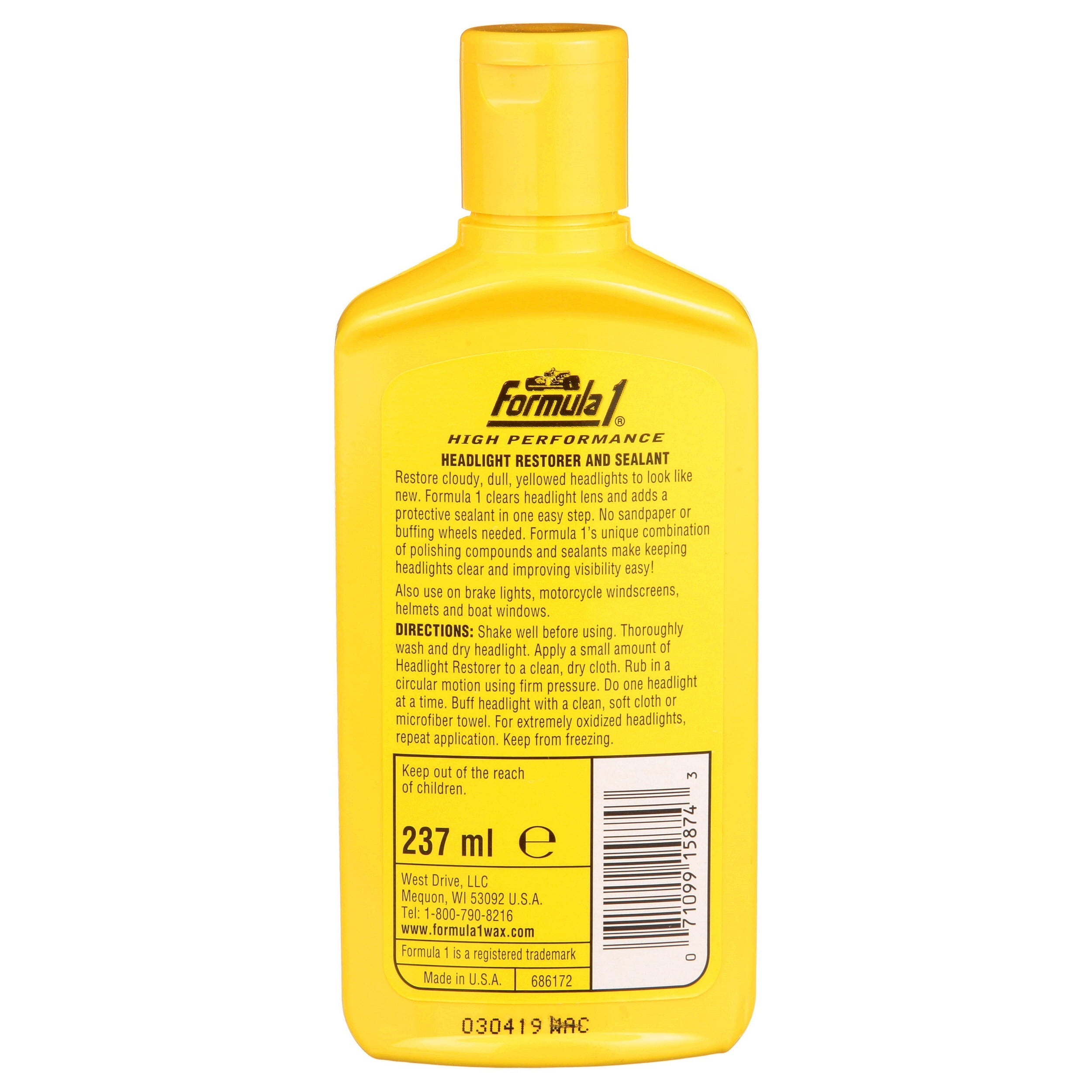 Formula 1 Headlight Restorer