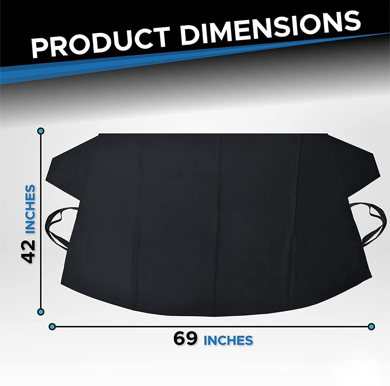 Koovon Car Windshield Cover for Ice and Snow, Upgraded 420D Oxford Fabric Winter Windshield Covers for Ice Removal, Winter Car Accessories for Windshield Protection, Standard 69 x 42 Inche