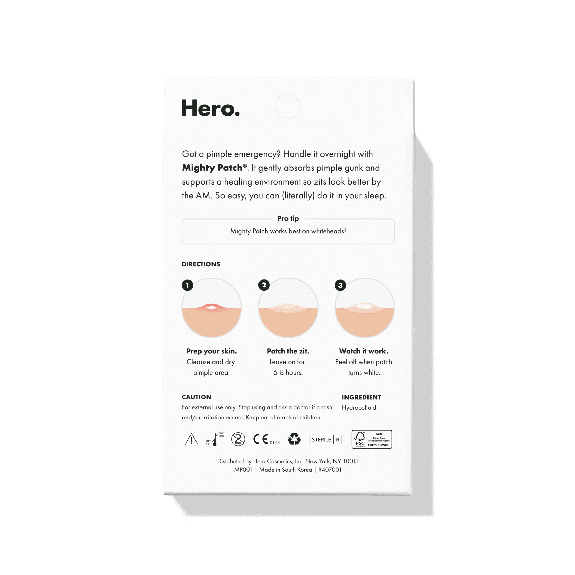Mighty Patch™ Original from Hero Cosmetics - Hydrocolloid Acne Pimple Patch (27 Patches)