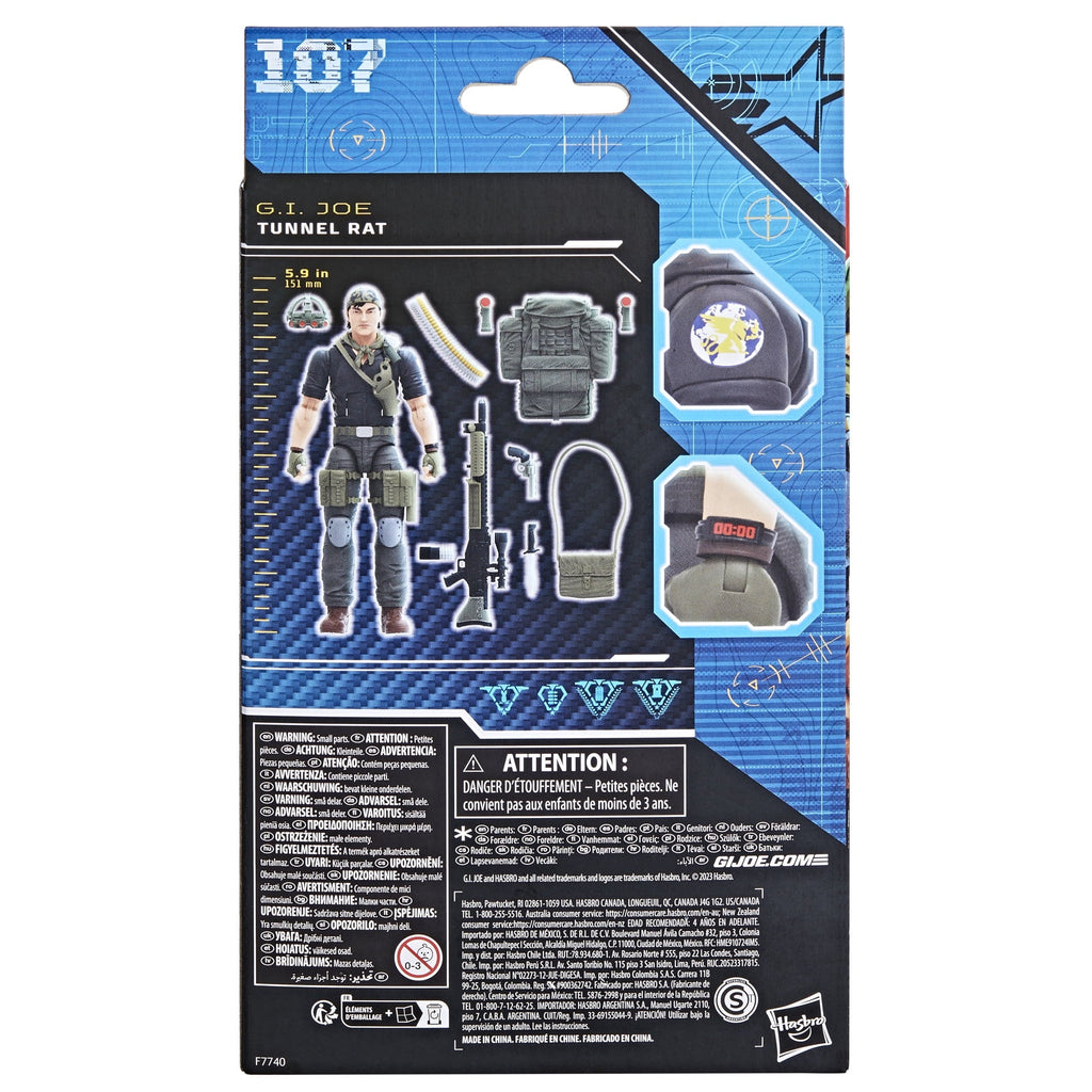 G.I. Joe Classified Series Night Force Tunnel Rat, Collectible G.I. Joe Action Figure (6"), 107