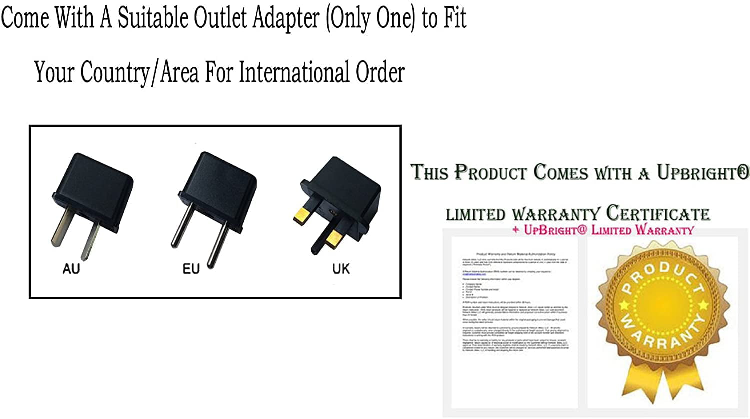 UpBright 13.3V AC/DC Adapter Compatible with Shark VM190 26 VM19026 10.8V 10.8VDC Li-ion Battery VACMOP Cordless Hard Floor System Vacuum Mop Hand Vac Cleaner 13.3VDC 0.75A Power Supply Cord Charger