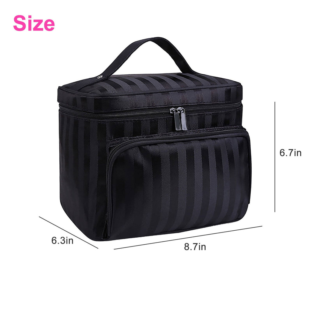 EEEkit Portable Makeup Travel Case, Waterproof Toiletry Storage Bag with Mirror for Women