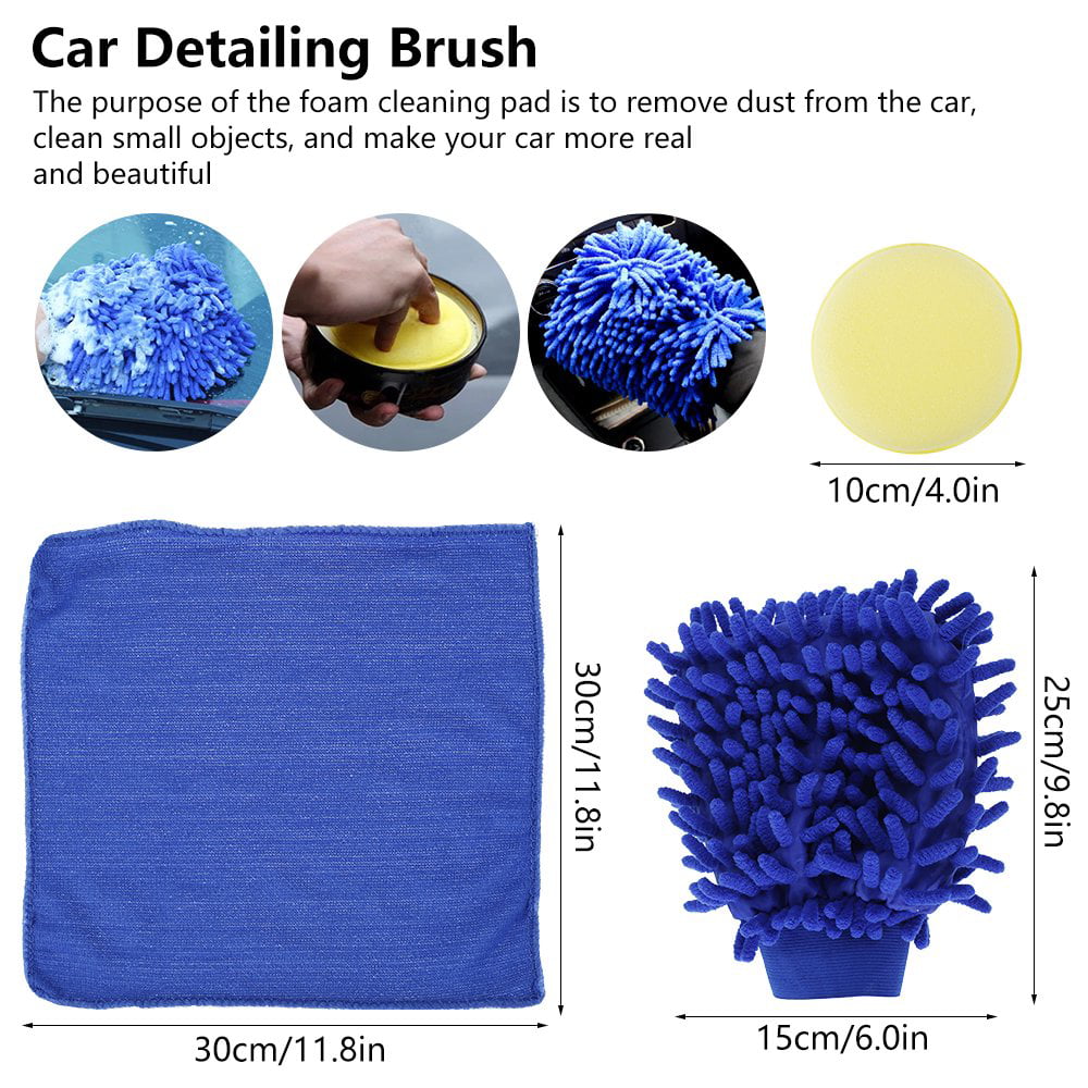 Carbole 30 Pcs Brush Cleaning Kit, Drill Brush Attachment Set with Pad Sponge for  Bathroom Kitchen Car Cleaning
