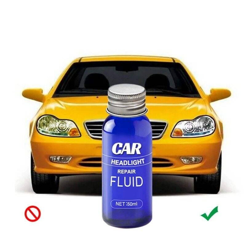 Headlight Lens Restoration System Repair Kit Car Plastic Light Polishing Cleaner 30ml