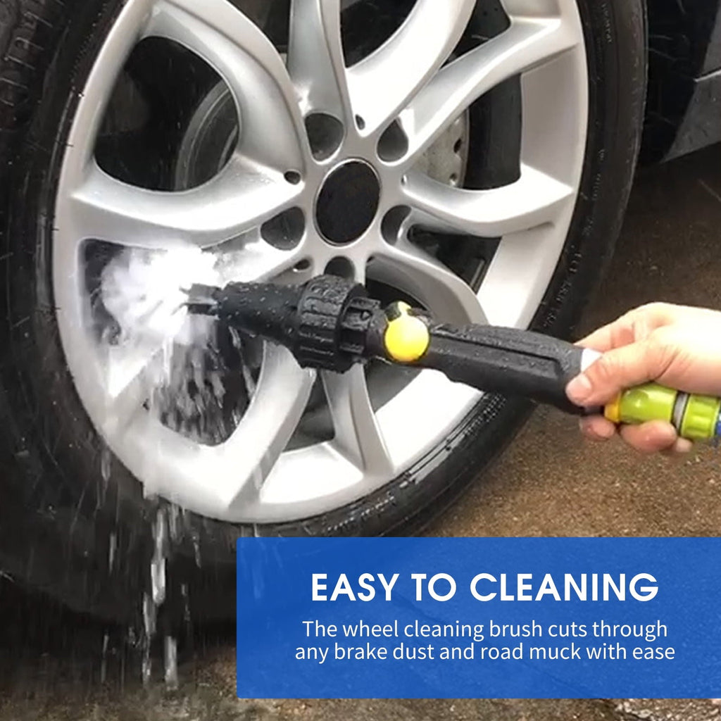 Gecheer Auto Cleaning Wheel Brush Car Detailing  Brushes Rotary Cleaning Brush for Scrub Wash Tires Grills Bike Motorcycle Wheels