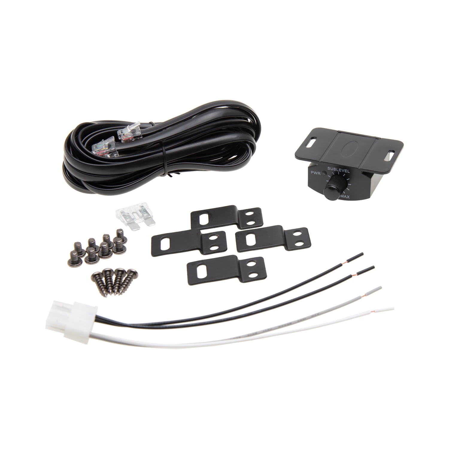 Power Acoustik Low Profile 8" Car Subwoofer Enclosure with 600W Class D Amplifier & LED Lighting