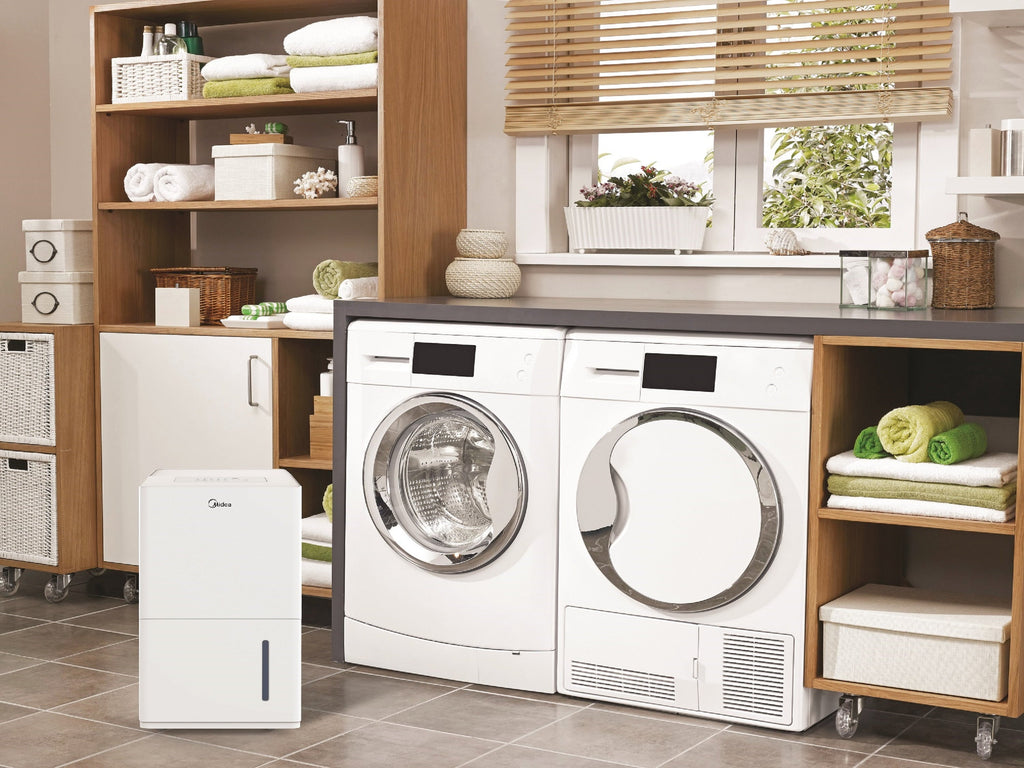 Restored Midea 35-Pint Energy Star Smart Dehumidifier for Very Damp Rooms, White, MAD35S1WWT (Refurbished)