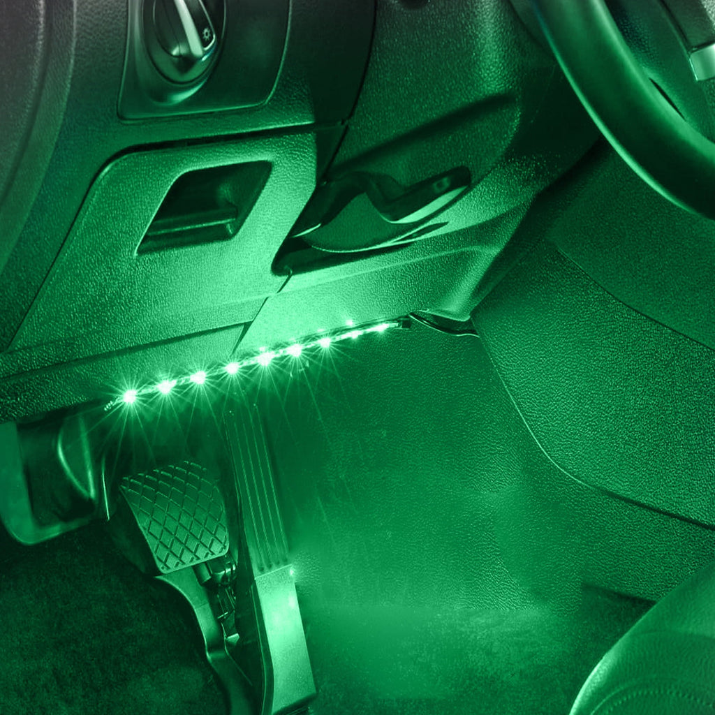 Monster LED Multicolor Automotive Interior Accent Lights, Customizable with Remote, 2-Pack