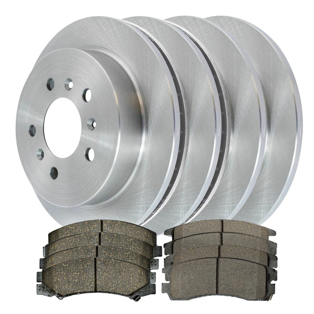 AutoShack Front and Rear Brake Rotors and Performance Ceramic Pads Kit Replacement for 2006-2007 Chevrolet Monte Carlo 2006 2007 2008 2009 2010 Impala 3.5L 3.9L 5.3L V6 V8 FWD