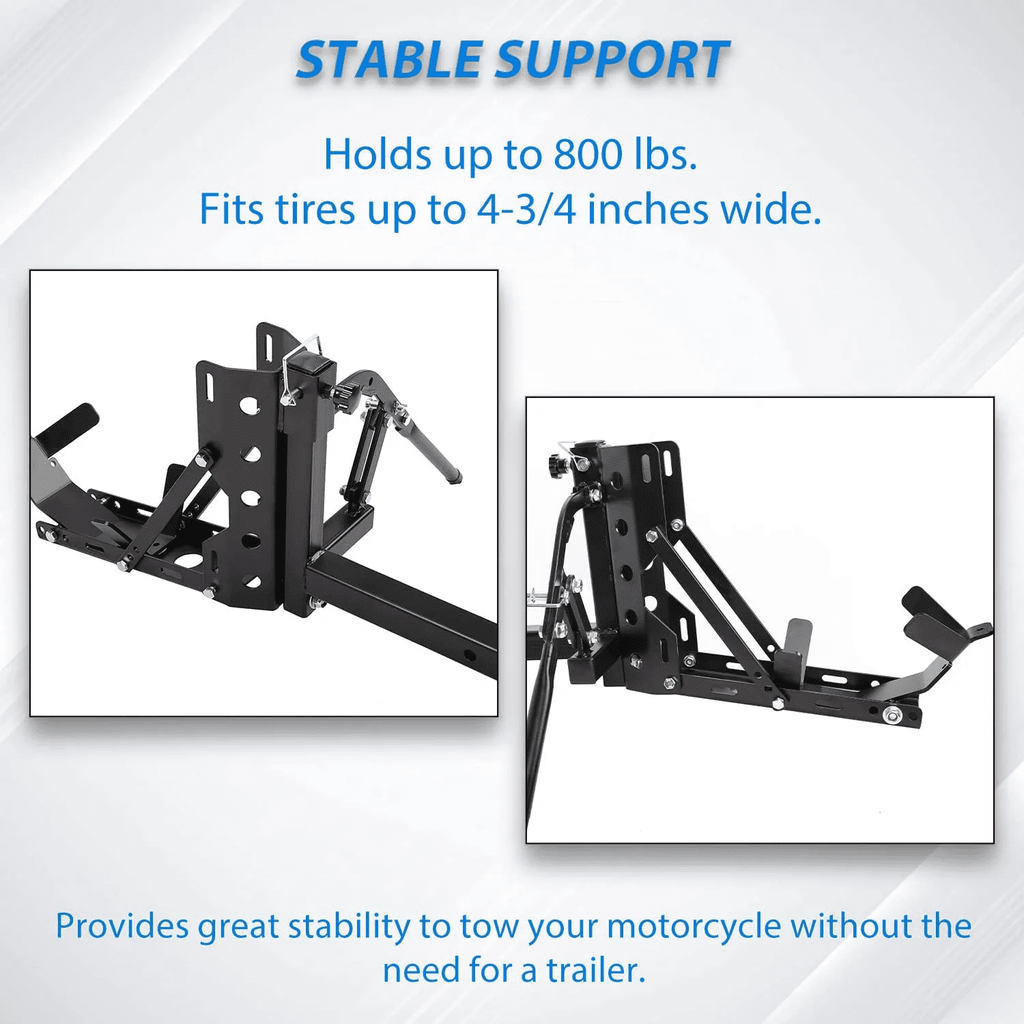 Kojem 800lb Motorcycle Trailer Hitch Carrier Tow Dolly Hauler Mount Rack 2 " Heavy Duty Steel
