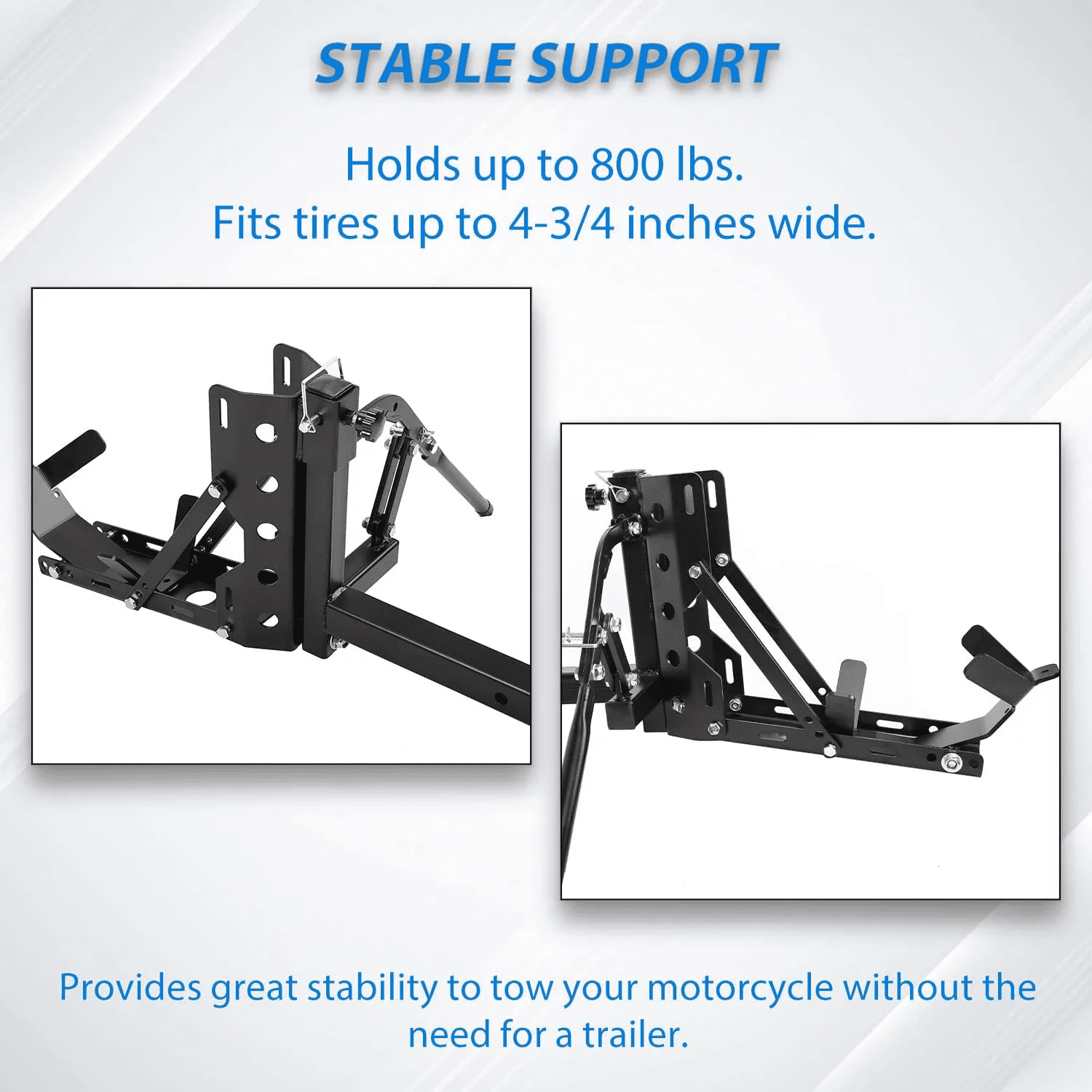 Kojem 800lb Motorcycle Trailer Hitch Carrier Tow Dolly Hauler Mount Rack 2 " Heavy Duty Steel