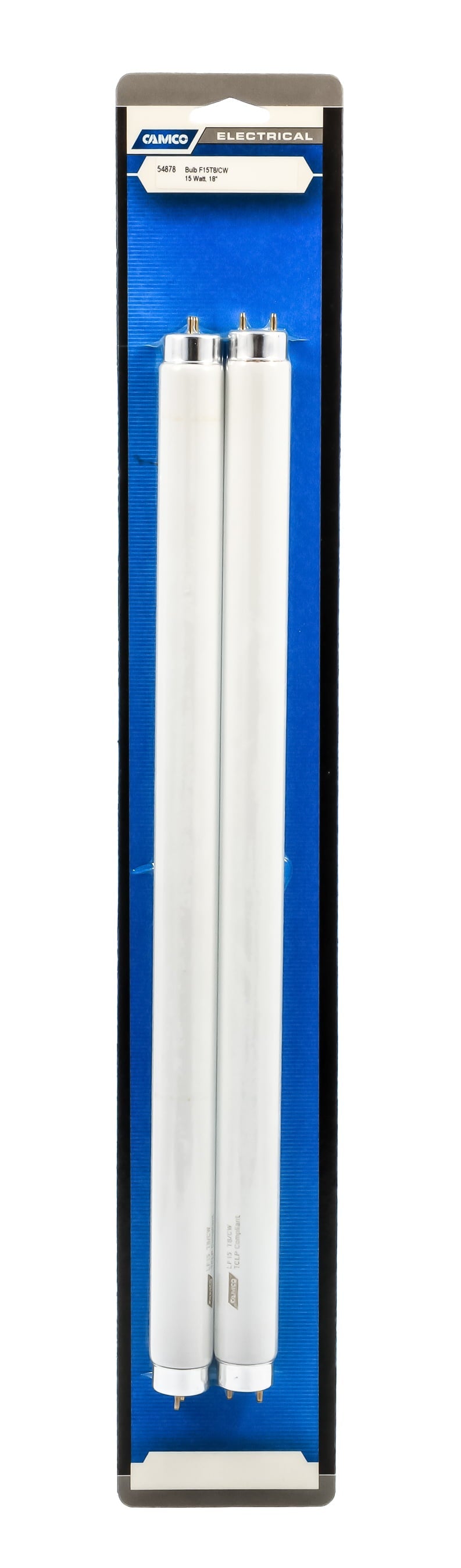 Camco Replacement Fluorescent Light Bulb |15 Watt, 18-inches | 2-Pack (54878)